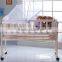 Solid Wood Baby Cradle with wheels