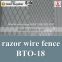 china anping factory high quality pvc coated razor barbed wire fence