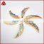 Fashion gold plated elephant tusk abalone shell pendant bead jewelry