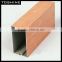 6000 series aluminum extrusion sections with wood grain surface