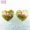 best selling yellow heart sweet candy design young girl earring indian jewelry set in latest design