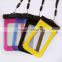 Touch screen clear PVC waterproof bag for mobile