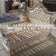 top leather french 1.8m kind size bed bdroom furniture / Versailles bedroom design L101