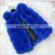 blue fox fur coats /women fashionable blue fox fur vest