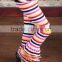2015 Hot sales solid color with ruffle cotton wholesale girl pants Chromatic stripe pants
