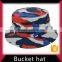 Blue camo wholesale bucket hat custom