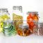 Airtight clear tea honey coffee fruit glass storage jar with tap for kitchen