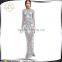 Modern Tall Evening Dresses Maxi Long Sleeve With Floral Embellishment