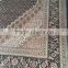 Black-Black Mahi Tabriz Woolen and Silk Carpet