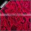 New arrival beautiful leaf red color women sequin guipure high quality lace fabric 3064