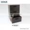 Black PU document storage chest with 3 drawers, office storage container chest