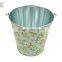 printed zinc galvanized Bucket classical rose print 11ltrs
