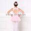 Girls short sleeve ballet leotard with lace skirt,sexy backless dress for ballet