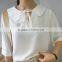 2016 Fashion Lady Latest Designs Chiffon White Blouse