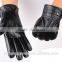 Genuine leather gloves black