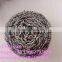 Kitchen dish washing silver color galvanized metal mesh scourers for sale
