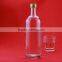 Hot quality frosted wooden cork bottles plastic temper evident bottles 700ml round water bottle