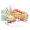 Wholesale Custom clear waterproof stand-up frosted pvc cosmetic pouch with plastic zip
