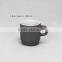 H0885 restaurant hotel grey glazed porcelain cup and saucer coffe set