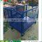 5 Inch Noiceless Wheel Movable Mesh Side Platform Truck Roll Cage Storage Platform Cart