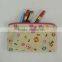 canvas 3 ring binder zipper pencil pouch
