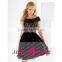 M05 Off Shoulder Cap Sleeve Deep V Back Short Mini Cocktail dress