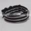 4 Rings Black Gray Stripe James Bond Zulu ODM Watch Bands