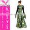 Green Long Sleeve Muslim Evening Gown for women
