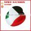 Cheap green white red black flag fans magic round felt fiesta coloured top hats