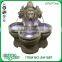 32" sandstone grey lion head outdoor waterfall fountain