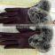 wholesale real sheep leather fur gloves