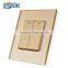 Glass Panel 2gang 2way Push Wall Switch