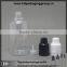 plastic e liquid bottle 10ml PET e liquid dropper bottles child safety cap