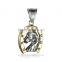 Jingli Jewelry Two-tone Color Horseshoe Pendant Diamond-encrusted Horse Head Pendant(GH-017)