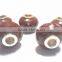 Natural Red Japer Faceted Handmade Roundel Big Hole Beads