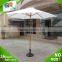 Adjustable polyester Sun protection White wooden parasol outdoor umbrella