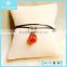 Natural Black and Red Agate Alphabet Letter Silver Charms Necklace Pendant Jewelry