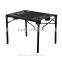 Outsunny Black Folding Camping Table with Cup Holders