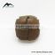 Beige Real Leather Hand-made Button in Square Shape with Metal Shank