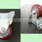 JY-301|heavy duty trolleys pvc red double axle wheels caster