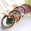 Beautiful real flower necklace for women gold chain glass bottle wishing pendant Plant specimens fancy necklace