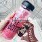 500ml empty my bottle with bag and colored plastic lid