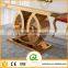 TH411 Hot Sale Rose Gold Stainless Steel Round Marble Dining Table Set