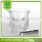 glass ice bucket with ice clamp