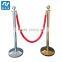 Gold q pole barrier stanchions rope stand