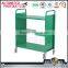 School Library steel book wheels trolley cart with 2 shelves