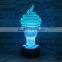 UCHOME 3d Light Model Ice Cream 3d Illusion Table Lighting Lamp