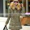 2016 New Women's Thicken Hooded Fur Collar Long Women's Parka Coat