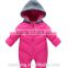 New 2016 fall and winter selling baby long sleeve leotards thick hooded down Romper jumpsuit