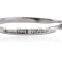 Hot inspired saying logo engraved bangle new style women twist bangle for European & USA market